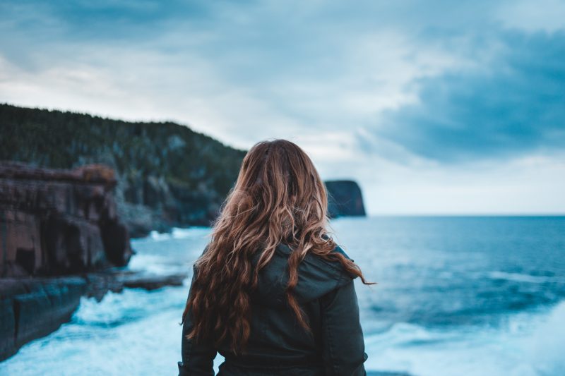 girl wearing jacket in winter